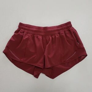 Lululemon Hotty Hot Low-Rise Lined Running Shorts in Mulled Wine Women's Size 6